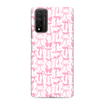 Силиконовый чехол на Huawei Honor 10X Lite с принтом Розовые бантики