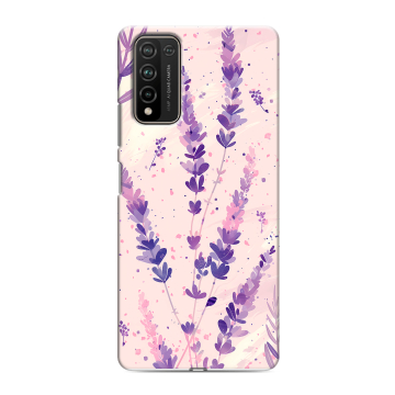 Силиконовый чехол на Huawei Honor 10X Lite с принтом цветы лаванда