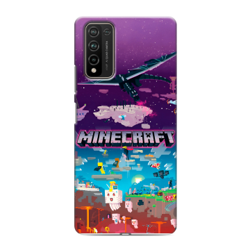 Силиконовый чехол на Huawei Honor 10X Lite с принтом Майнкрафт Minecraft