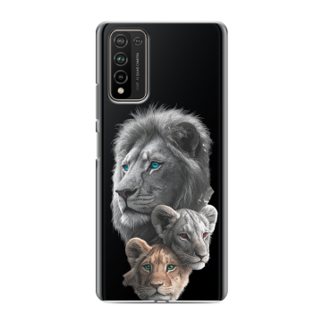 Силиконовый чехол на Huawei Honor 10X Lite с принтом Львы