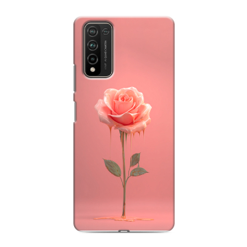 Силиконовый чехол на Huawei Honor 10X Lite с принтом Розовая роза