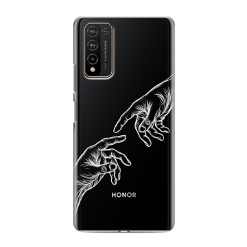 Силиконовый чехол на Huawei Honor 10X Lite с принтом Сотворение мира