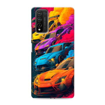 Силиконовый чехол на Huawei Honor 10X Lite с принтом Тачки
