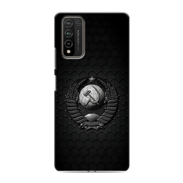 Силиконовый чехол на Huawei Honor 10X Lite с принтом Герб Флаг СССР Силиконовый чехол на Huawei Honor 10X Lite с принтом Герб Флаг СССР