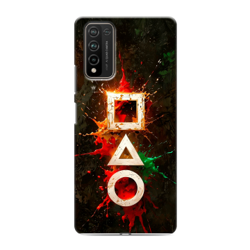 Силиконовый чехол на Huawei Honor 10X Lite с принтом Squid Game Игра кальмара
