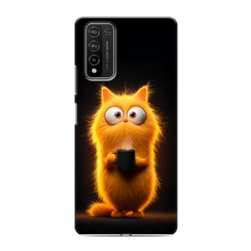 Силиконовый чехол на Huawei Honor 10X Lite с принтом Смешной кот