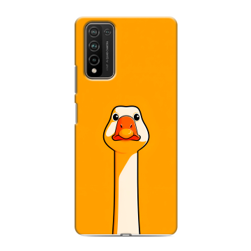 Силиконовый чехол на Huawei Honor 10X Lite с принтом Смешная утка