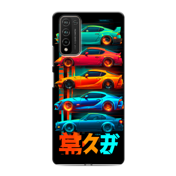 Силиконовый чехол на Huawei Honor 10X Lite с принтом машины тачки
