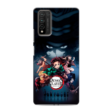 Силиконовый чехол на Huawei Honor 10X Lite с принтом Demon Slayer Клинок рассекающий демонов