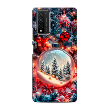 Силиконовый чехол на Huawei Honor 10X Lite с принтом Новый год