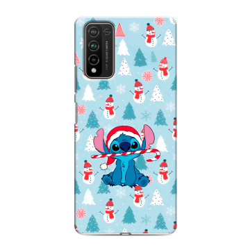Силиконовый чехол на Huawei Honor 10X Lite с принтом Стич Новый год