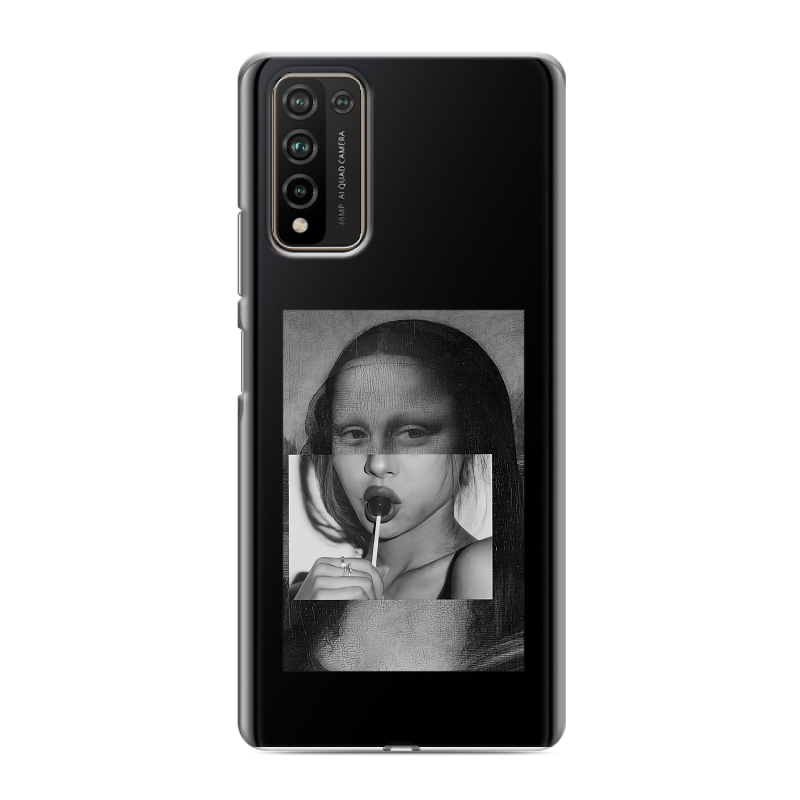 Силиконовый противоударный чехол на Huawei Honor 10X Lite с принтом Мона Лиза Силиконовый противоударный чехол на Huawei Honor 10X Lite с принтом Мона Лиза