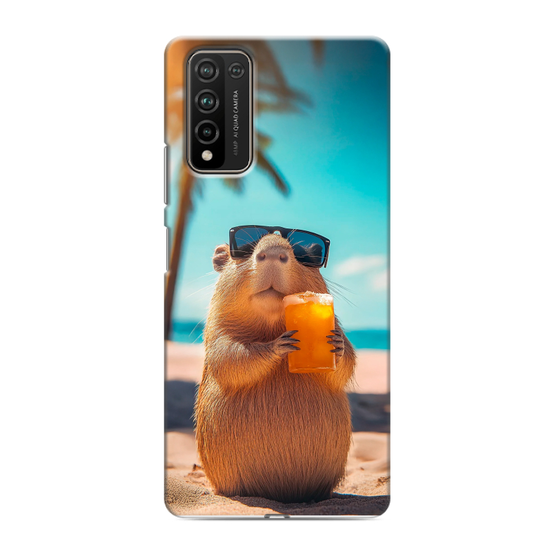 Силиконовый чехол на Huawei Honor 10X Lite с принтом Капибара Силиконовый чехол на Huawei Honor 10X Lite с принтом Капибара