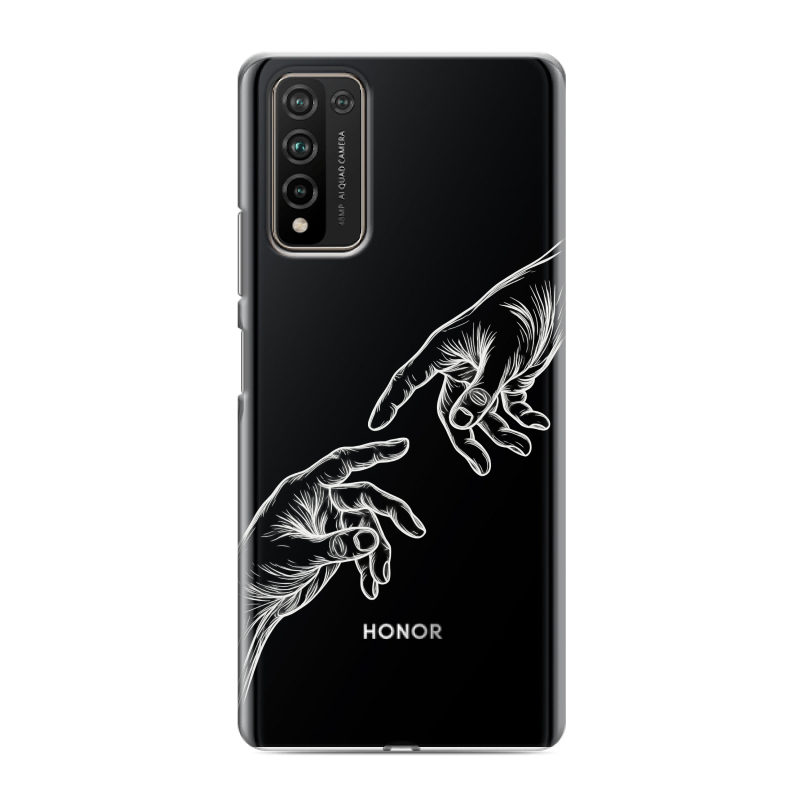 Силиконовый противоударный чехол на Huawei Honor 10X Lite с принтом Сотворение мира Силиконовый противоударный чехол на Huawei Honor 10X Lite с принтом Сотворение мира