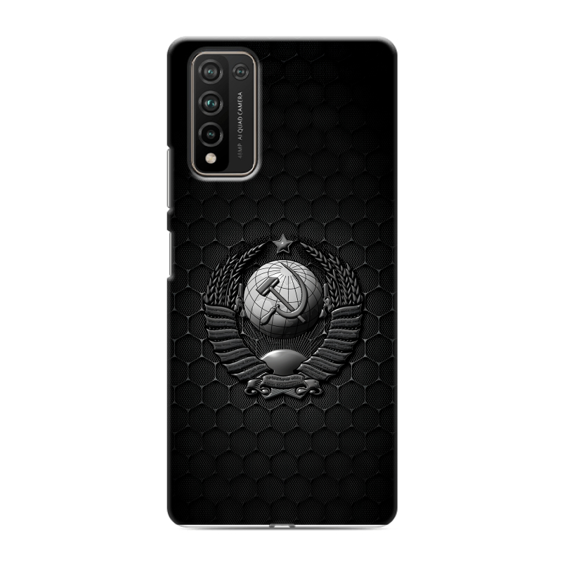 Силиконовый чехол на Huawei Honor 10X Lite с принтом Герб Флаг СССР Силиконовый чехол на Huawei Honor 10X Lite с принтом Герб Флаг СССР
