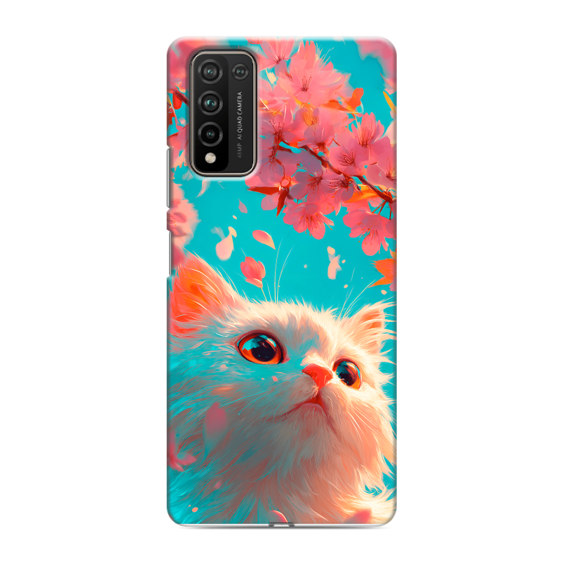 Силиконовый противоударный чехол на Huawei Honor 10X Lite с принтом Красивый кот Силиконовый противоударный чехол на Huawei Honor 10X Lite с принтом Красивый кот
