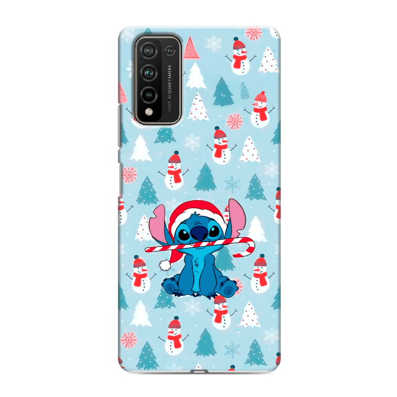 Силиконовый чехол на Huawei Honor 10X Lite с принтом Стич Новый год Силиконовый чехол на Huawei Honor 10X Lite с принтом Стич Новый год