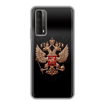 Силиконовый чехол на Huawei P Smart (2021) с принтом Герб России