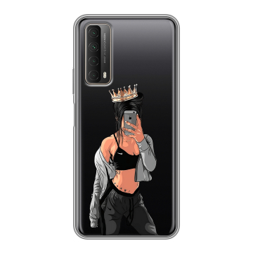Силиконовый чехол на Huawei P Smart (2021) с принтом Женские принты