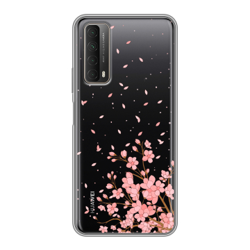 Силиконовый чехол на Huawei P Smart (2021) с принтом Ветка сакуры