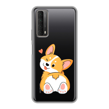 Силиконовый чехол на Huawei P Smart (2021) с принтом Корги