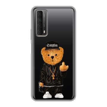 Силиконовый чехол на Huawei P Smart (2021) с принтом Плюшевый медведь