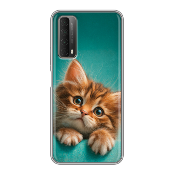 Силиконовый чехол на Huawei P Smart (2021) с принтом котенок Силиконовый чехол на Huawei P Smart (2021) с принтом котенок