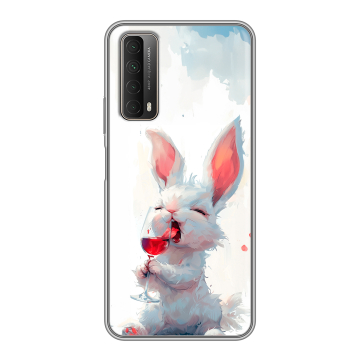 Силиконовый чехол на Huawei P Smart (2021) с принтом кролик зайчик