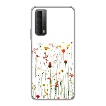 Силиконовый чехол на Huawei P Smart (2021) с принтом цветы