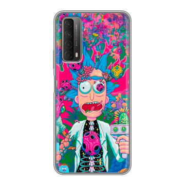 Силиконовый чехол на Huawei P Smart (2021) с принтом Рик и Морти Rick Morty