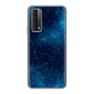 Силиконовый чехол на Huawei P Smart (2021) с принтом Космос звезды