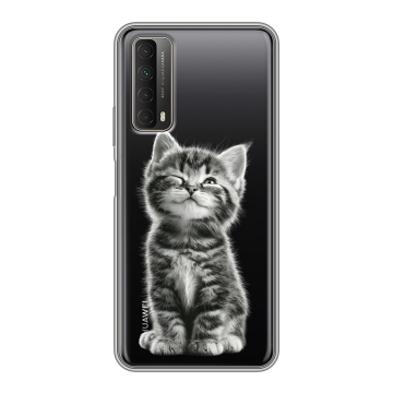 Силиконовый чехол на Huawei P Smart (2021) с принтом Котенок