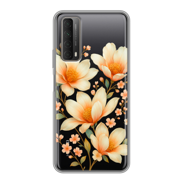 Силиконовый чехол на Huawei P Smart (2021) с принтом Цветы