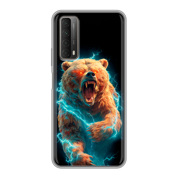 Силиконовый чехол на Huawei P Smart (2021) с принтом Медведь