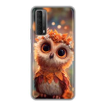 Силиконовый чехол на Huawei P Smart (2021) с принтом Милая сова