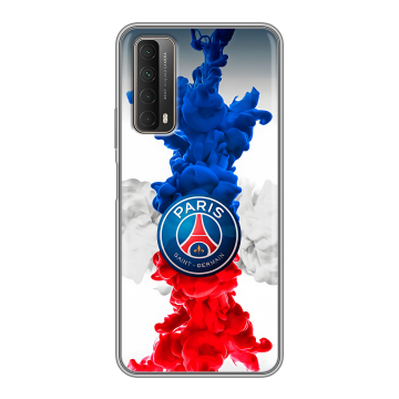 Силиконовый чехол на Huawei P Smart (2021) с принтом PSG ПСЖ