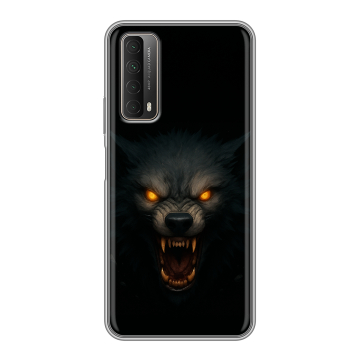 Силиконовый чехол на Huawei P Smart (2021) с принтом Волк