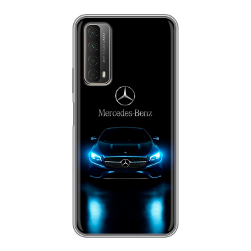 Силиконовый чехол на Huawei P Smart (2021) с принтом Mercedes Мерседес