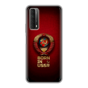 Силиконовый чехол на Huawei P Smart (2021) с принтом Флаг Герб СССР