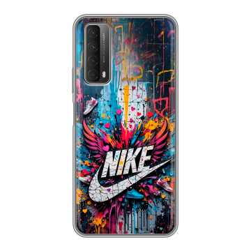 Силиконовый чехол на Huawei P Smart (2021) с принтом Nike Найк Силиконовый чехол на Huawei P Smart (2021) с принтом Nike Найк