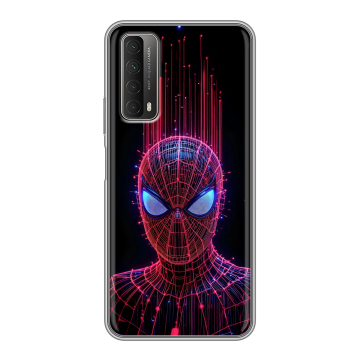 Силиконовый чехол на Huawei P Smart (2021) с принтом Spiderman Человек паук