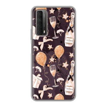 Силиконовый чехол на Huawei P Smart (2021) с принтом Новый год