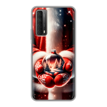 Силиконовый чехол на Huawei P Smart (2021) с принтом Новый год