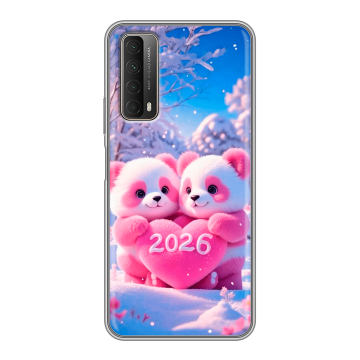 Силиконовый чехол на Huawei P Smart (2021) с принтом Новый год