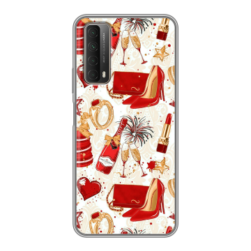 Силиконовый чехол на Huawei P Smart (2021) с принтом Новый год