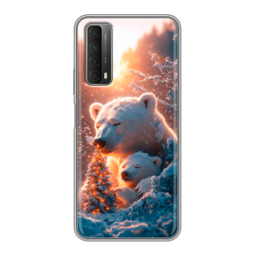 Силиконовый чехол на Huawei P Smart (2021) с принтом Новый год