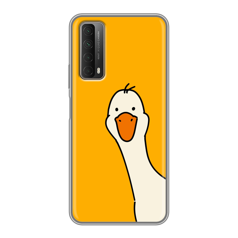 Силиконовый противоударный чехол на Huawei P Smart (2021) с принтом Утка Силиконовый противоударный чехол на Huawei P Smart (2021) с принтом Утка
