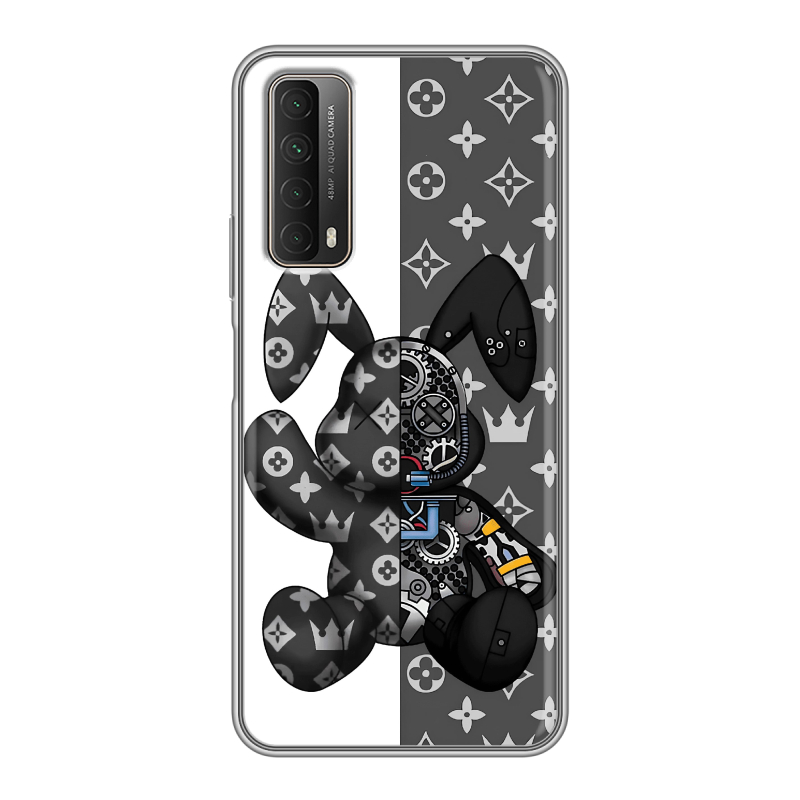 Силиконовый противоударный чехол на Huawei P Smart (2021) с принтом Луи робот Силиконовый противоударный чехол на Huawei P Smart (2021) с принтом Луи робот