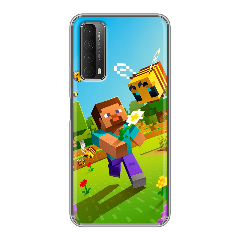 Силиконовый чехол на Huawei P Smart (2021) с принтом Майнкрафт Minecraft Силиконовый чехол на Huawei P Smart (2021) с принтом Майнкрафт Minecraft