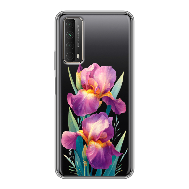 Силиконовый противоударный чехол на Huawei P Smart (2021) с принтом Цветы орхидеи Силиконовый противоударный чехол на Huawei P Smart (2021) с принтом Цветы орхидеи